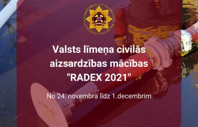 Norisināsies valsts līmeņa civilās aizsardzības mācības “RADEX 2021”