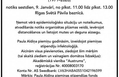 Atvadīšanās no ārsta Paula Aldiņa