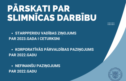 Sagatavoti pārskati par slimnīcas darbību