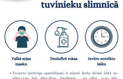 Aktualizēta informācija par tuvinieku apciemojumiem slimnīcā