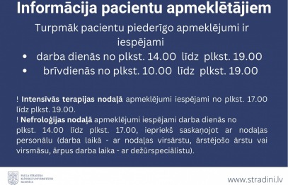 Informācija pacientu apmeklētājiem