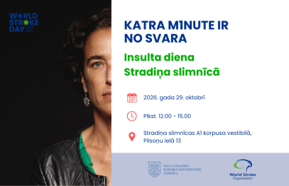 29. oktobrī Stradiņa slimnīcā norisināsies Pasaules Insulta dienai veltīts pasākums