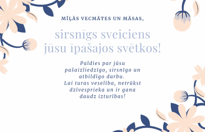 Sveicam Starptautiskajā māsu un vecmāšu dienā!