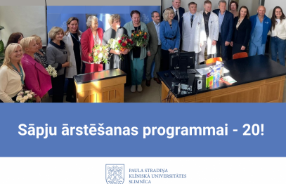 Sāpju ārstēšanas programmai - 20 gadu jubileja