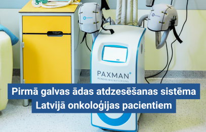 Pirmā galvas ādas atdzesēšanas sistēma Latvijā paplašina atbalsta iespējas onkoloģijas pacientiem