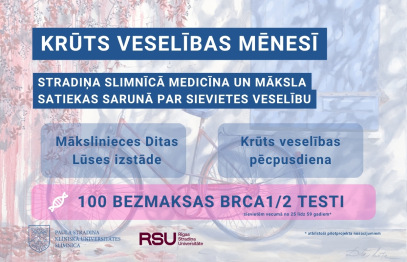 Krūts veselības mēnesī Stradiņa slimnīca aicina uz medicīnas un mākslas satikšanos – ar sarunām, praktiskām stacijām un iespēju veikt ģenētisko testu