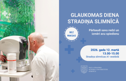 Glaukomas dienas ietvaros ikvienam interesentam ir iespēja pārbaudīt savu acu veselību bez maksas Stradiņa slimnīcā 12. martā
